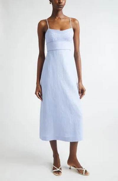 Zimmermann Kindred Spirit Luna Linen Midi Dress In White
