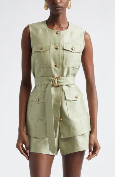 ZIMMERMANN ZIMMERMANN KINDRED SPIRIT LUNA WOOL & SILK UTILITY VEST