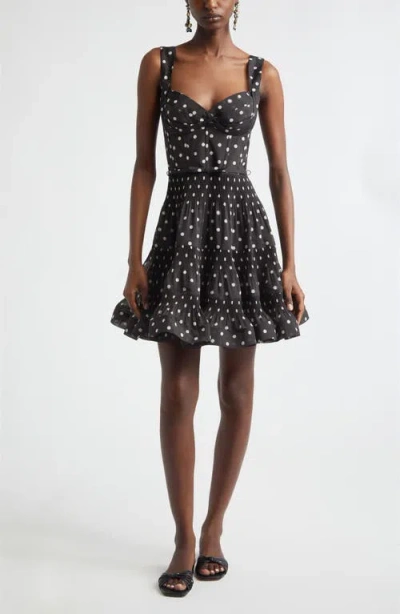 Zimmermann Kindred Spirit Pleated Draped Minidress In Burgundy
