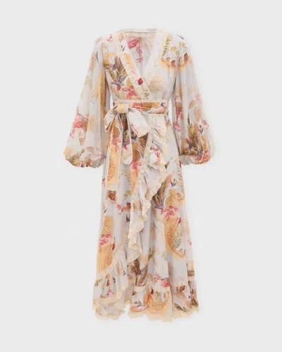 Zimmermann Klänning Ascension Frill Midi Ljusblå