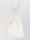 Zimmermann Womens Balance Floral-print Linen Midi Dress White Hydrangea Xs