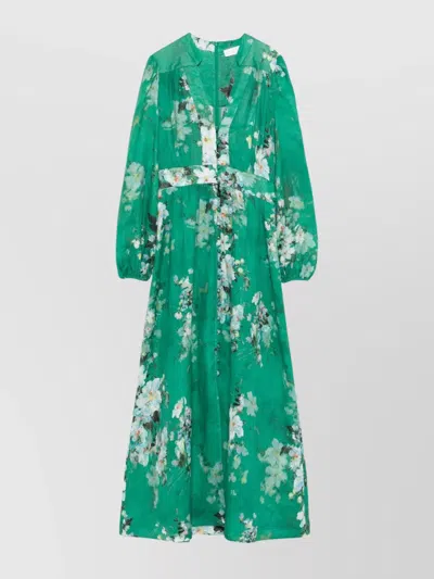 Zimmermann Everley Midi Dress In Green
