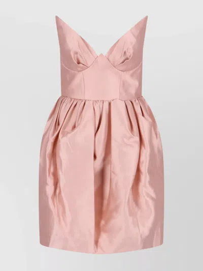 Zimmermann Knee Length Strapless Dress With Sweetheart Neckline In Pink