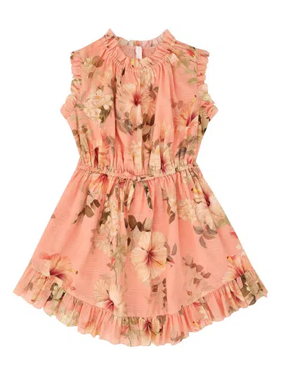 Zimmermann Knee-length Dress With Drawstring Waist And Fixed Bow In Rosa