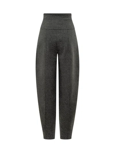 Zimmermann Knit Barrel Pants In Graphite