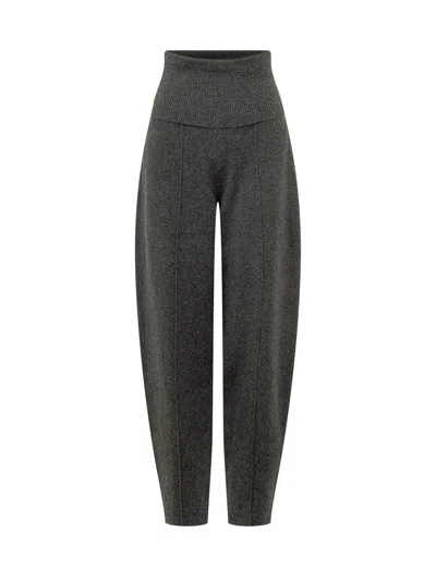 Zimmermann Knit Barrel Pants In Gray