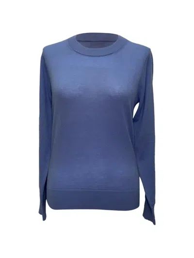 Pre-owned Zimmermann Knitted Crew-neck Sweater In Blue