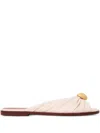 Zimmermann Knotted-detail Slides In Pink