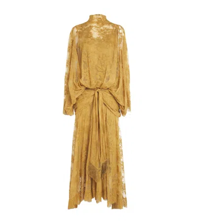 Zimmermann Lace Ascent Maxi Dress In Yellow