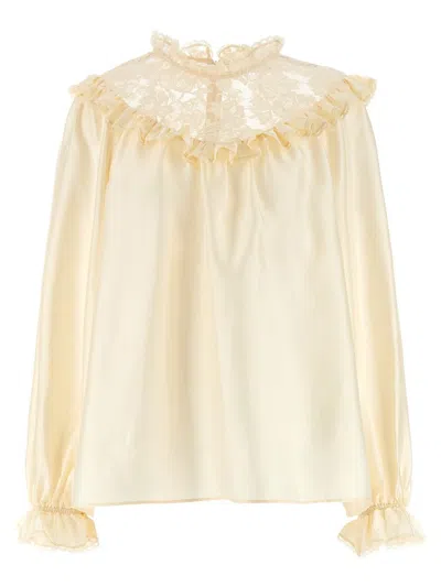 Zimmermann Lace Billow Blouse In Neutral