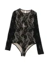Zimmermann Lace-panelled Long-sleeve Bodysuit In Black
