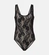Zimmermann Scooped Stretch-lace Bodysuit In Black