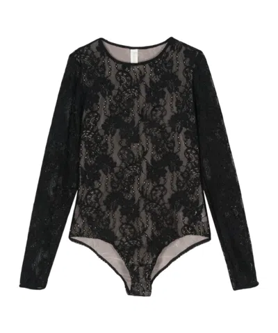 Zimmermann Lace Bodysuit In Black