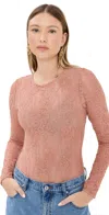 Zimmermann Lace Bodysuit In Blush