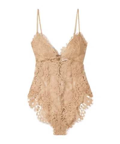 Zimmermann Lace Bodysuit In Neutral