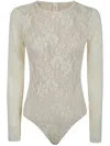 Zimmermann Sheer Lace Bodysuit Floral Pattern In White
