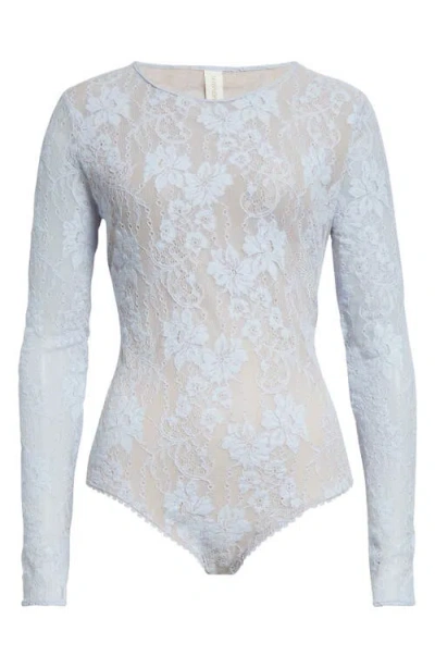 Zimmermann Lace Bodysuit In Light Blue