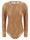 Zimmermann Lace Bodysuit Tops Beige In Neutral
