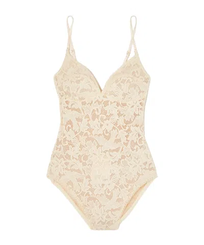 Zimmermann Corded Lace Bodysuit In White