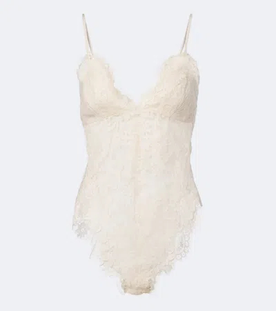 Zimmermann Lace Bodysuit In White