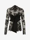 Zimmermann Lace Bow Blouse In Animal Print