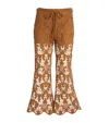 Zimmermann Womens Biscuit Coco Lace Flared Woven Trousers Xs