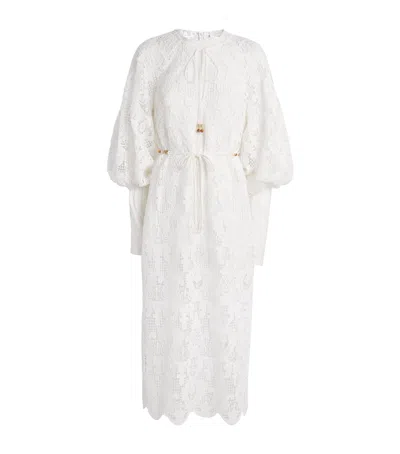 ZIMMERMANN LACE COCO MIDI DRESS