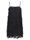 Zimmermann Raie Lace Flower Mini Dress In Black