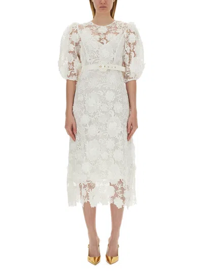 Zimmermann Lace Dress In Ivory
