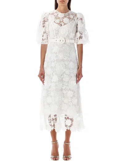 Zimmermann Lace Flower Wedding Dress In Ivory