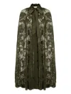 Zimmermann Lace High-neck Cape In Green