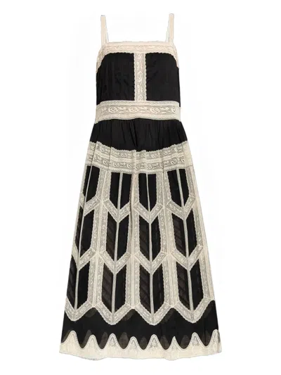 Zimmermann Lace-insert Dress In Black