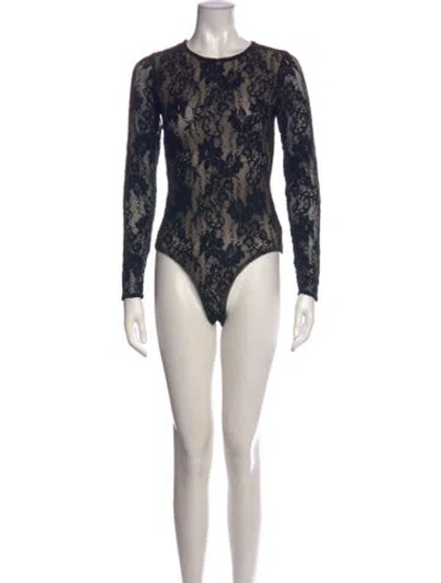 Pre-owned Zimmermann Lace Lace Pattern Bodysuit In Multicolor