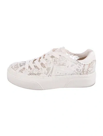 Pre-owned Zimmermann Lace Lace Pattern Sneakers In White