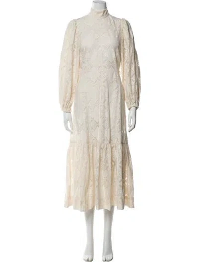 Pre-owned Zimmermann Lace Long Dress In Neutral