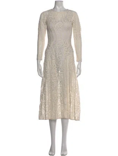 Pre-owned Zimmermann Lace Long Dress In Neutral