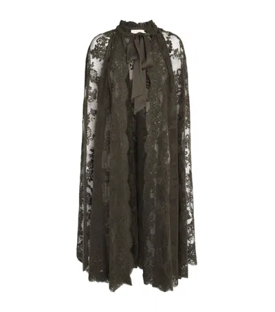 Zimmermann Lace Memento Cape In Brown