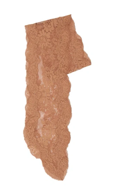 Zimmermann Lace Neck Scarf In Brown