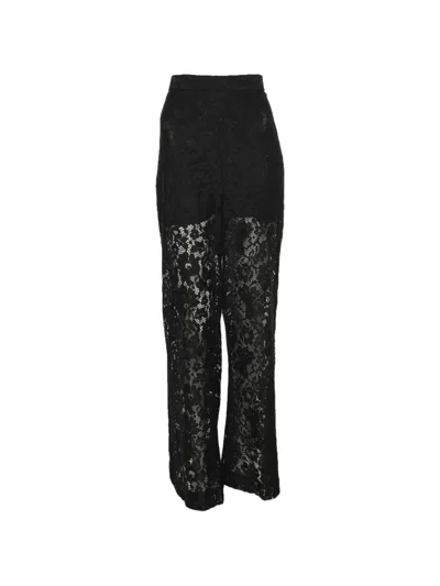 Pre-owned Zimmermann Lace Palazzo Pants In Black