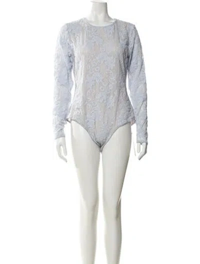 Pre-owned Zimmermann Lace Pattern Crew Neck Bodysuit W/ Tags In Multi