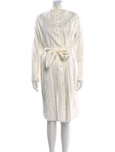 Pre-owned Zimmermann Lace Pattern Knee-length Dress In Black