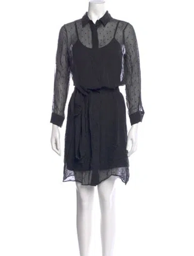 Pre-owned Zimmermann Lace Pattern Knee-length Dress In Blue