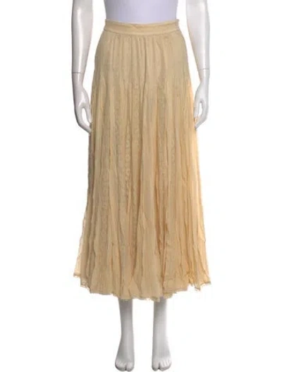 Pre-owned Zimmermann Lace Pattern Long Skirt In Neutral