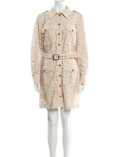 Pre-owned Zimmermann Lace Pattern Mini Dress W/ Tags In Neutral