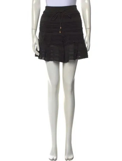 Pre-owned Zimmermann Lace Pattern Mini Shorts In Blue