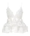 Zimmermann Lace Patterned Laminated Top In White