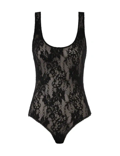 ZIMMERMANN LACE SCOOP BLACK