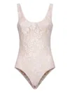Zimmermann Lace Scoop Bodysuit Clothing In Neutral