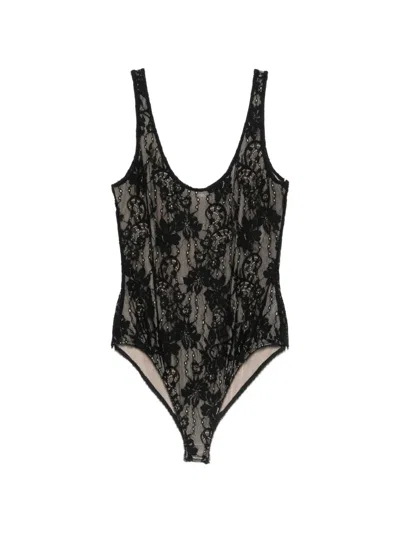 Zimmermann Lace Scoop Bodysuit In Multi