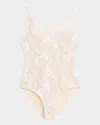 Zimmermann Scoop-neck Lace Bodysuit In Cream